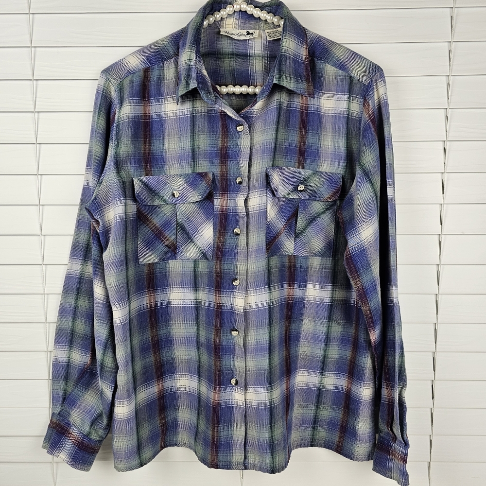 Vintage Hunter's Glen Plaid Button-down Shirt